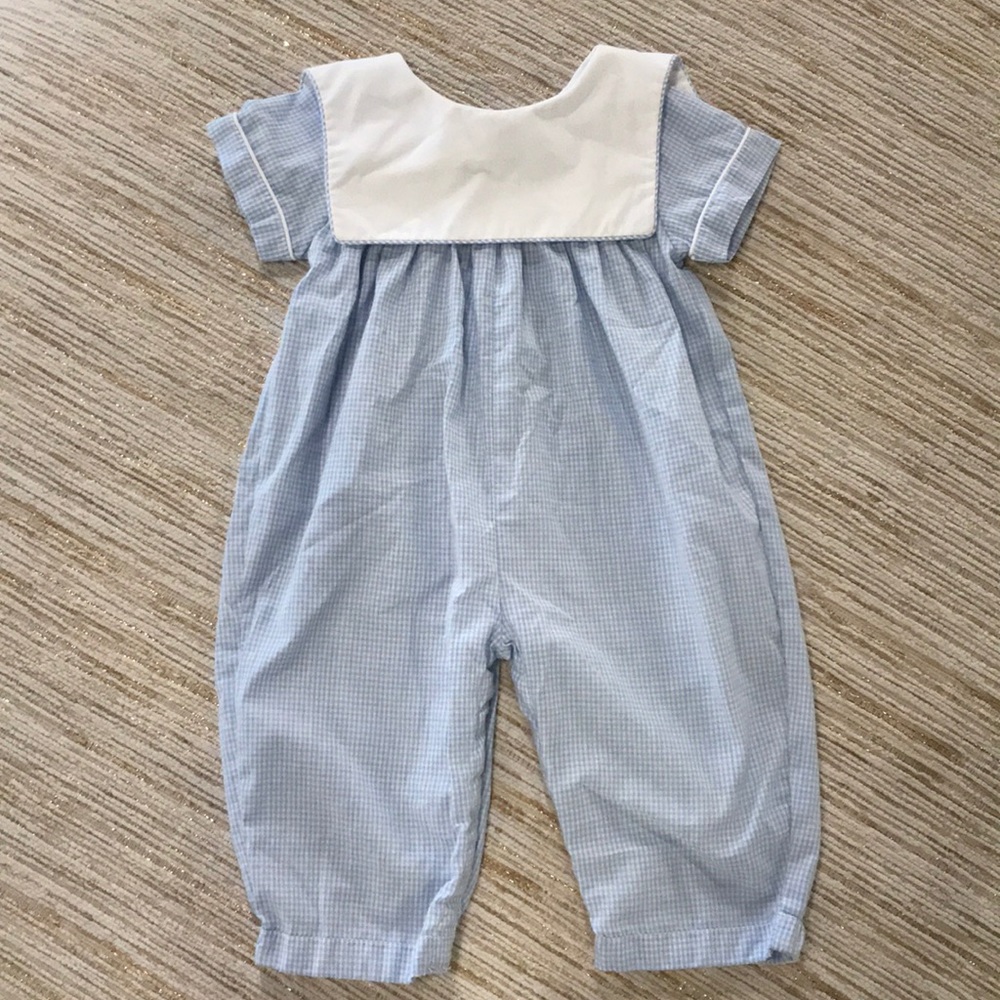 Petit Bébé Checkered Romper